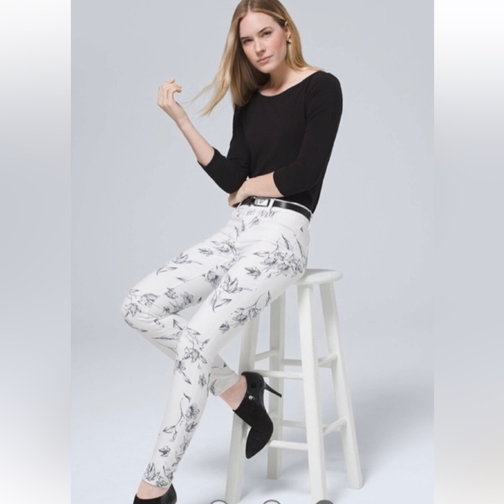 WHBM BRAND NEW Floral Print “The Skinny Ankle” Women's Stretch Jeans!